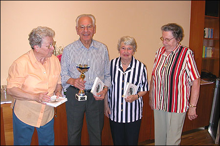 Siegerfoto mit der Mannschaft aus dem Haus Mühlengrund im Cupbewerb um die MC Trophy